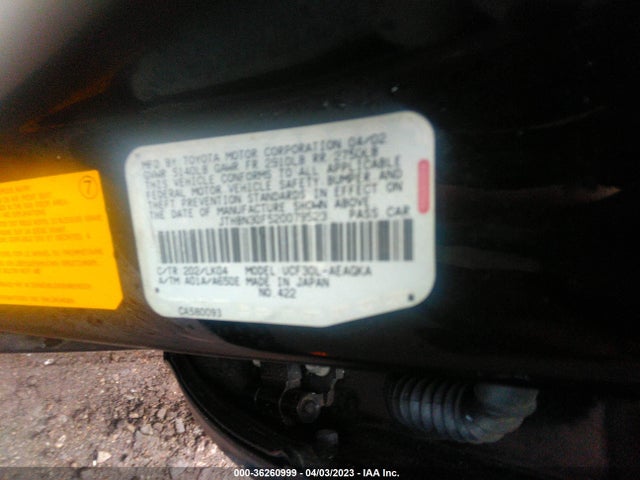 2002 LEXUS LS 430 VIN: JTHBN30F520079523