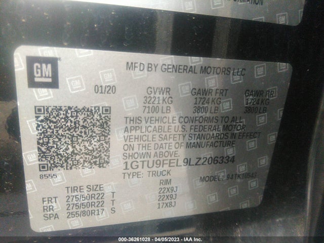 GMC Sierra 1500 Denali 2020 1GTU9FEL9LZ206334 Image 9