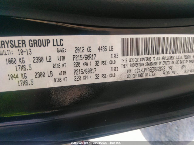 1C4NJPFA0ED662673 Jeep Patriot High Altitude