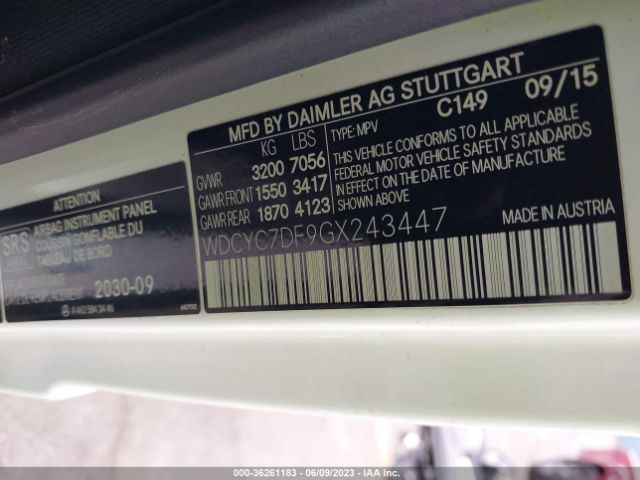 WDCYC7DF9GX243447 Mercedes-Benz G-class Amg G 63
