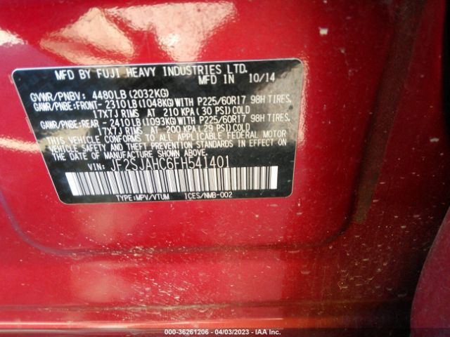JF2SJAHC6FH541401 Subaru Forester 2.5i Limited
