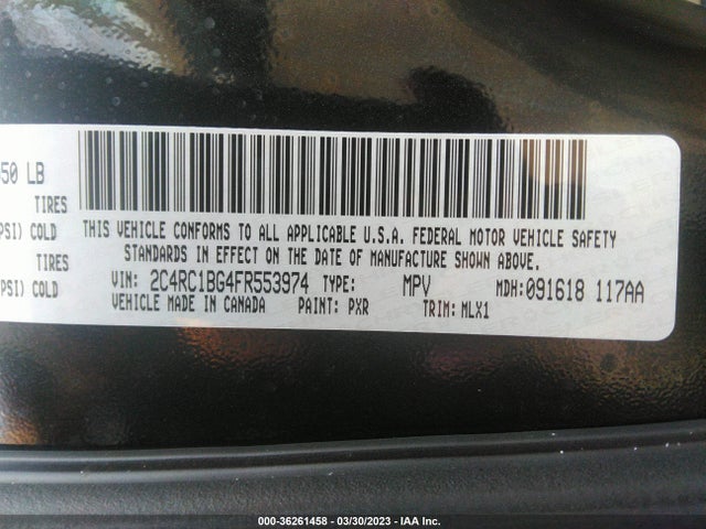 Chrysler Town & Country Touring 2015 2C4RC1BG4FR553974 Image 9