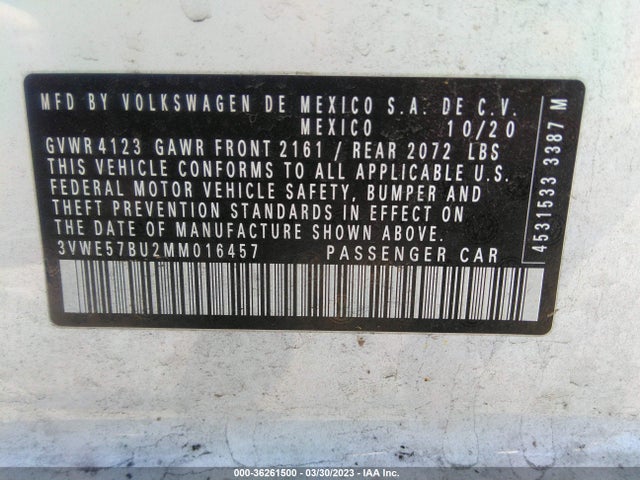 Volkswagen JETTA SEL 2021 3VWE57BU2MM016457 Image 10