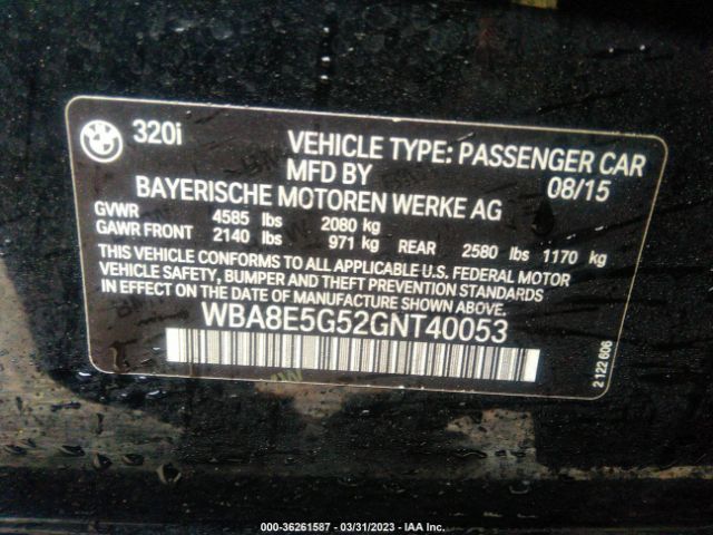 WBA8E5G52GNT40053 BMW 3 Series 320i Xdrive