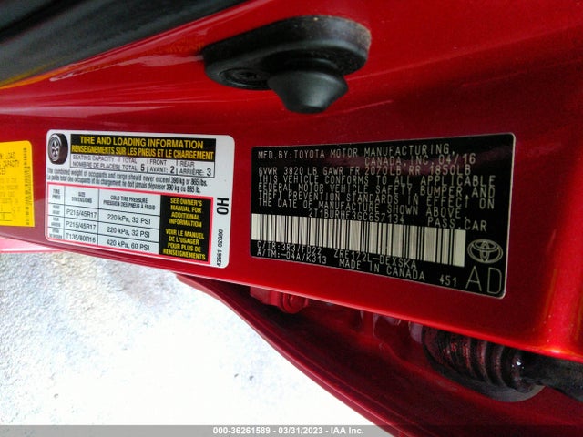 Toyota COROLLA LE 2016 2T1BURHE3GC657134 Image 11