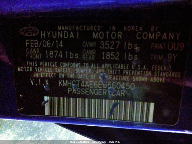 Hyundai ACCENT GLS 2014 KMHCT4AE6EU660450 Image 11