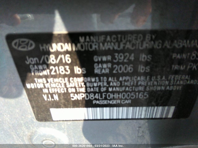 Hyundai ELANTRA SE 2017 5NPD84LF0HH005165 Image 10