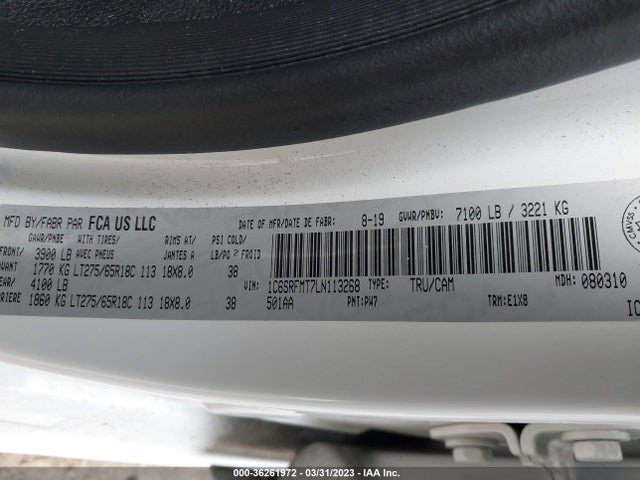 1C6SRFMT7LN113268 RAM 1500 Big Horn