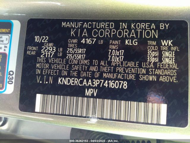 KNDERCAA3P7416078 KIA SELTOS EX