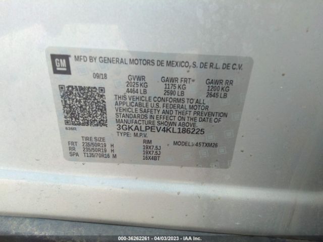 3GKALPEV4KL186225 GMC Terrain Slt