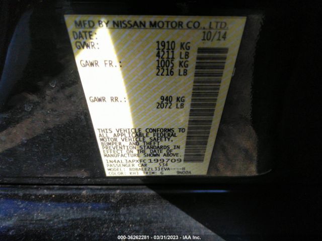 1N4AL3APXFC199709 Nissan Altima 2.5 S
