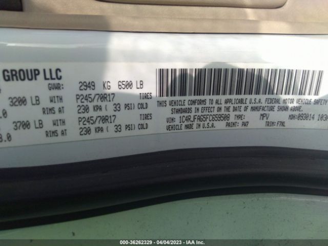 1C4RJFAG5FC659508 Jeep Grand Cherokee Laredo