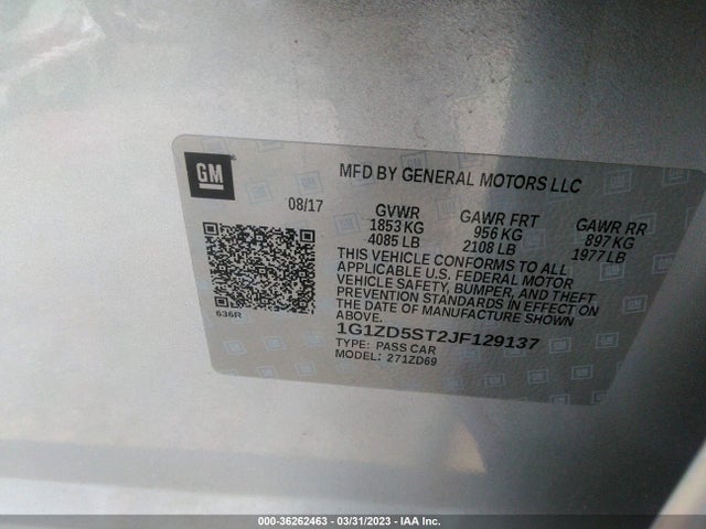 Chevrolet MALIBU LT 2018 1G1ZD5ST2JF129137 Image 11
