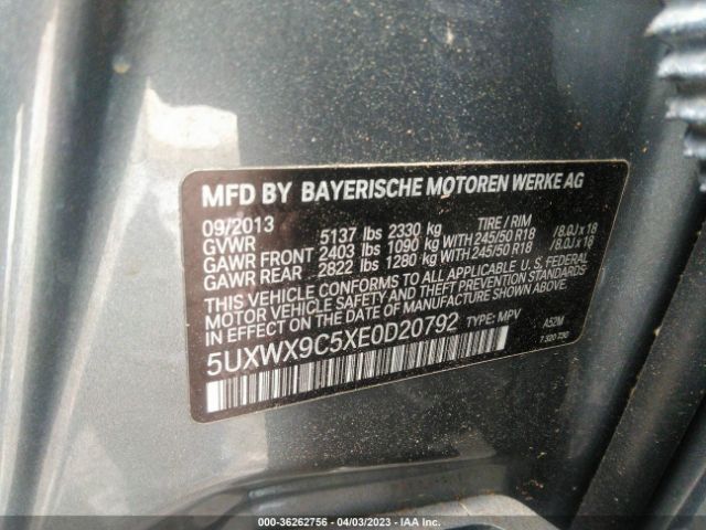 5UXWX9C5XE0D20792 BMW X3 Xdrive28i