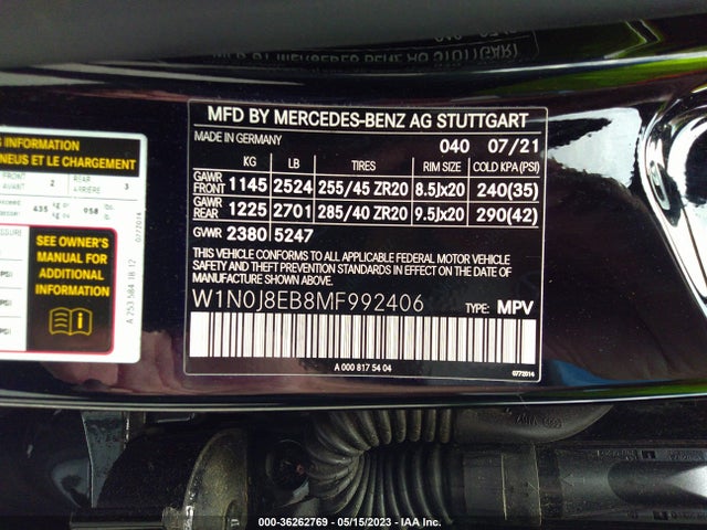 2021 Mercedes-Benz GLC-Class Coupe, VIN: W1N0J8EB8MF992406