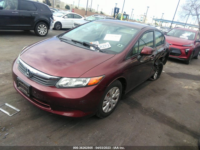 2012 HONDA CIVIC SDN LX VIN: 19XFB2F54CE385335