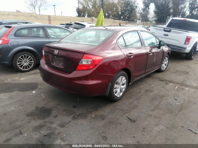 2012 HONDA CIVIC SDN LX VIN: 19XFB2F54CE385335