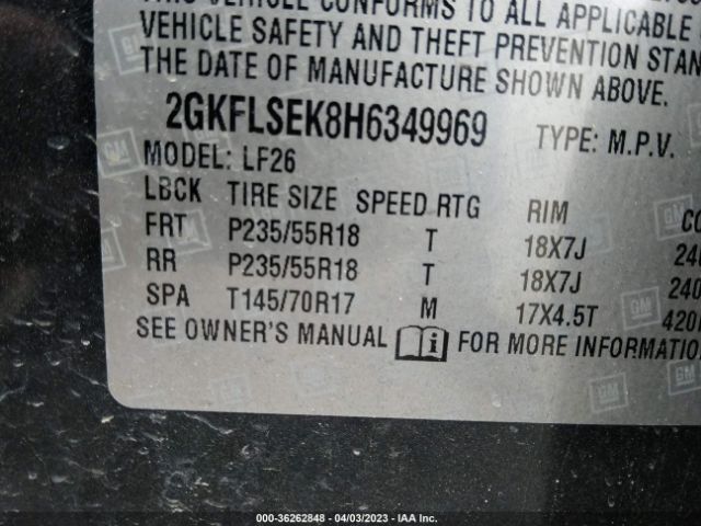 2GKFLSEK8H6349969 GMC Terrain Sle