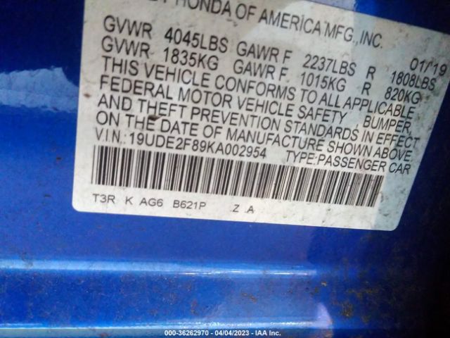 19UDE2F89KA002954 Acura Ilx Pkg
