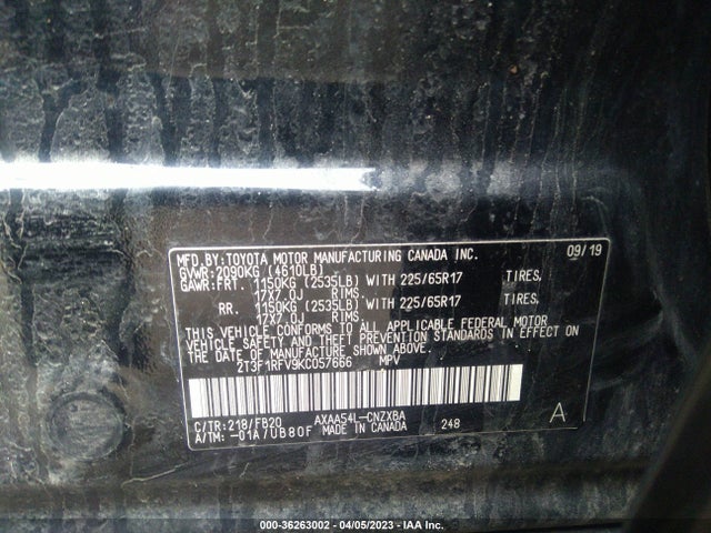 Toyota RAV4 LE 2019 2T3F1RFV9KC057666 Image 11