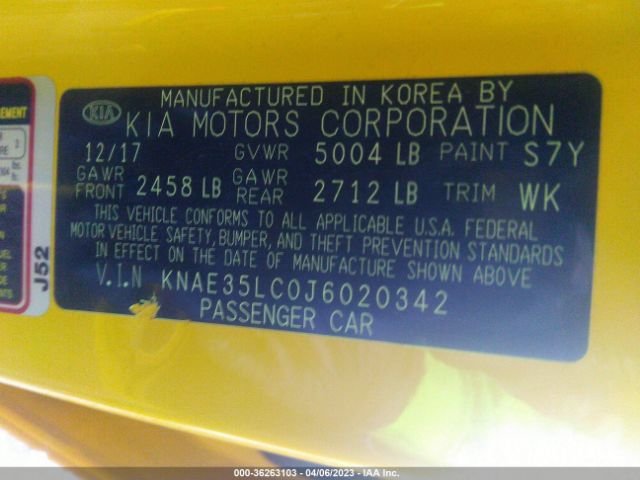 KNAE35LC0J6020342 KIA STINGER GT