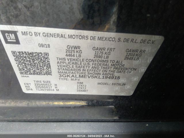 3GKALMEV5KL194915 GMC Terrain Sle