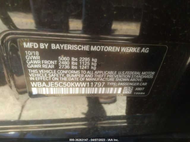 WBAJE5C50KWW11797 BMW 5 Series 540i