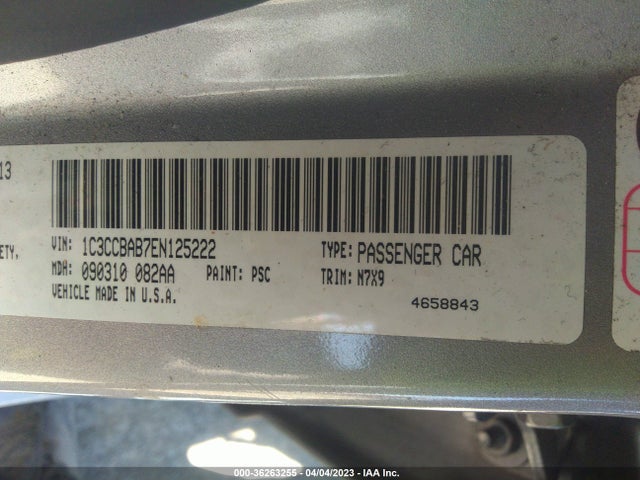 1C3CCBAB7EN125222 Chrysler 200 LX