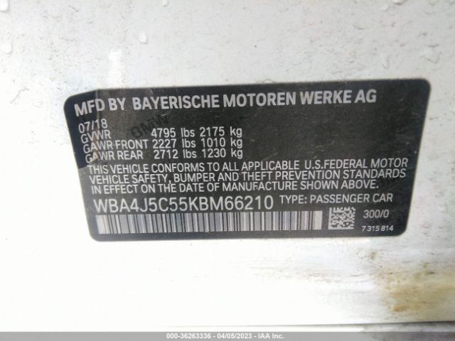 WBA4J5C55KBM66210 BMW 440i Gran Coupe