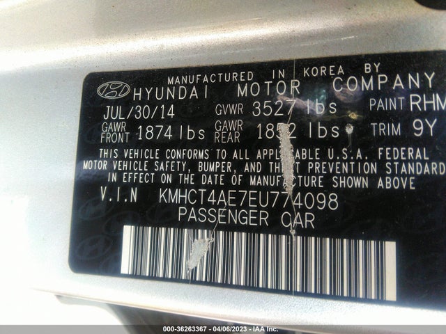 Hyundai ACCENT GLS 2014 KMHCT4AE7EU774098 Image 9