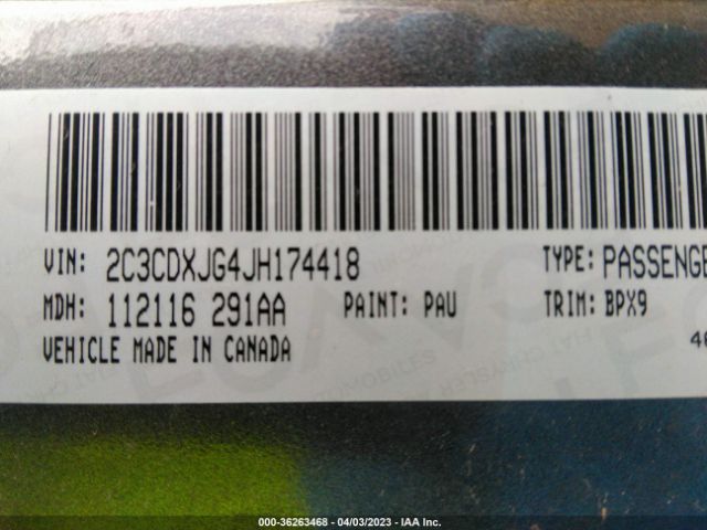 2C3CDXJG4JH174418 Dodge CHARGER GT