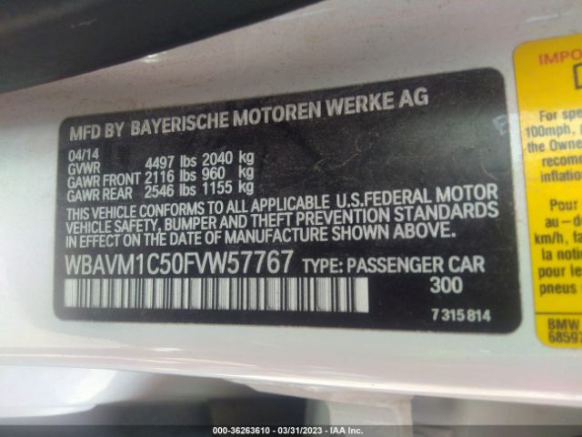WBAVM1C50FVW57767 BMW X1 Sdrive28i
