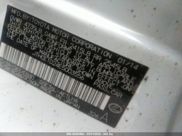 Lexus IS 350 2014 JTHCE1D24E5003556 Image 9