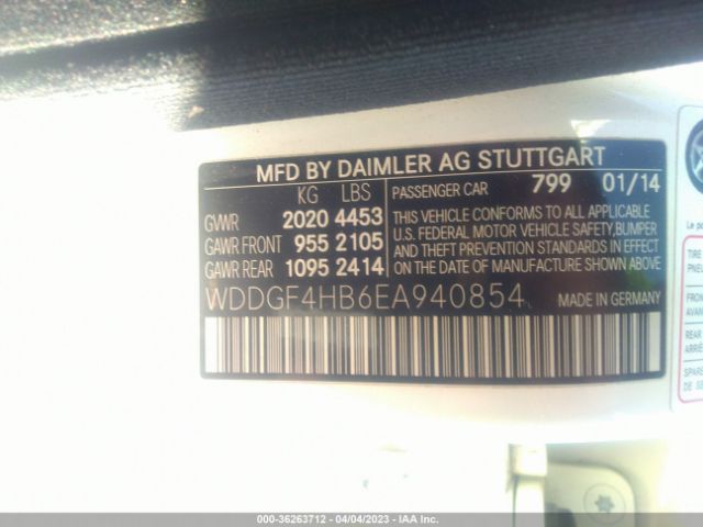 WDDGF4HB6EA940854 Mercedes-Benz C-class C 250
