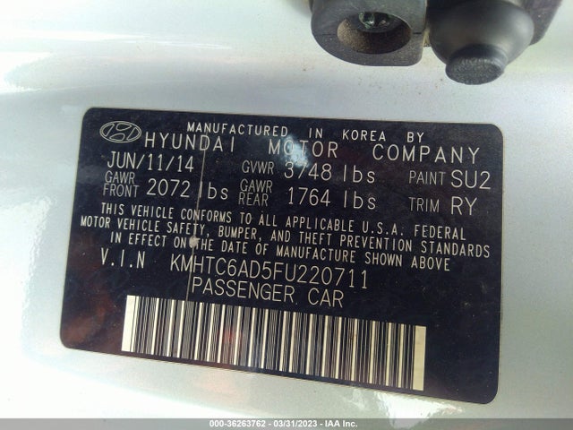 Hyundai Veloster Flex 2015 KMHTC6AD5FU220711 Image 10