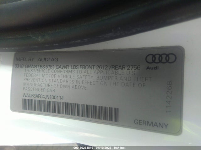 WAUF8AFC4JN100114 Audi A6 Premium/sport