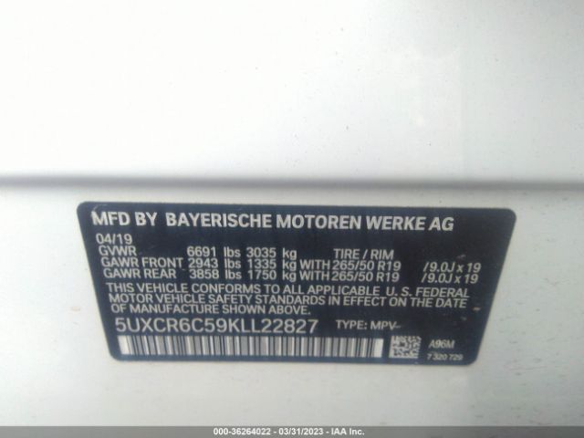 5UXCR6C59KLL22827 BMW X5 Xdrive40i