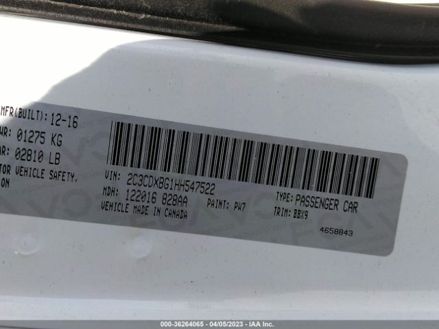 2C3CDXBG1HH547522 Dodge Charger Se