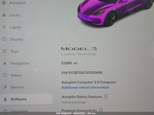 Tesla Model 3 Range Battery 2018 5YJ3E1EA7JF025468 Image 8