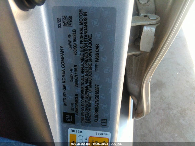 Chevrolet SPARK LS 2022 KL8CB6SA7NC016887 Image 9