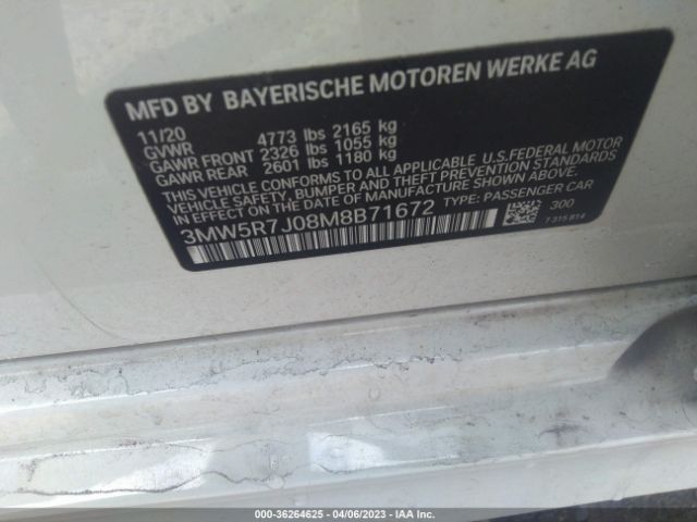 3MW5R7J08M8B71672 BMW 3 Series 330i Xdrive