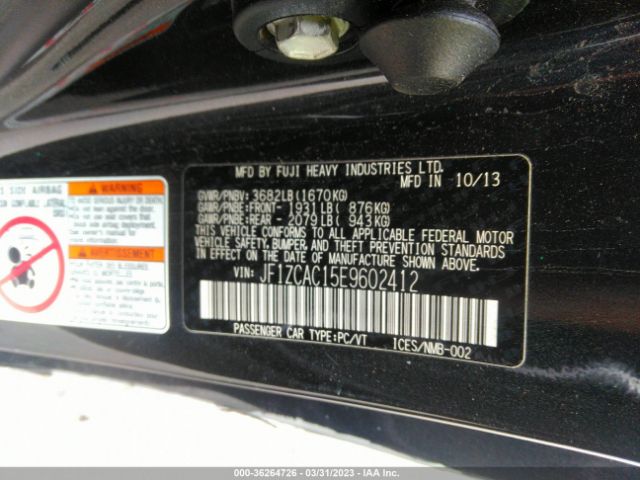 JF1ZCAC15E9602412 Subaru Brz Limited
