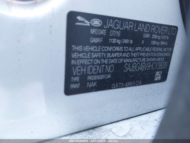 SAJBG4BV9HCY38009 Jaguar Xf S