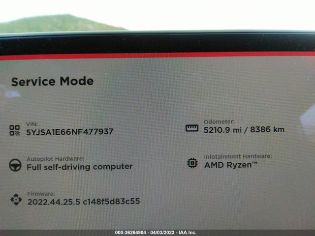 Tesla Model S Plaid 2022 5YJSA1E66NF477937 Image 7