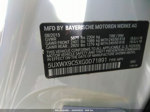 5UXWX9C5XG0D71891 BMW X3 Xdrive28i