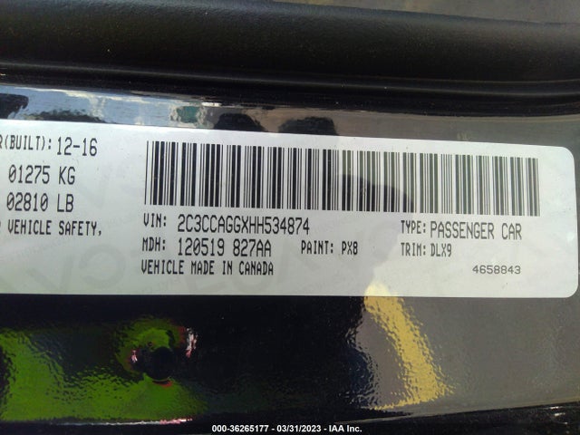 Chrysler 300 300s 2017 2C3CCAGGXHH534874 Image 9