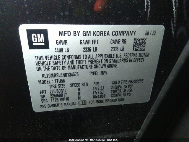 Chevrolet Trailblazer Lt 2022 KL79MRSL8NB134576 Image 9