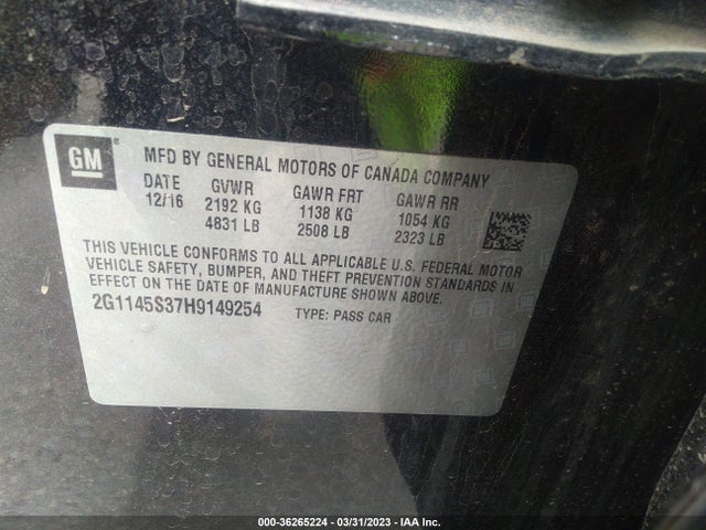 Chevrolet Impala Premier 2017 2G1145S37H9149254 Image 10