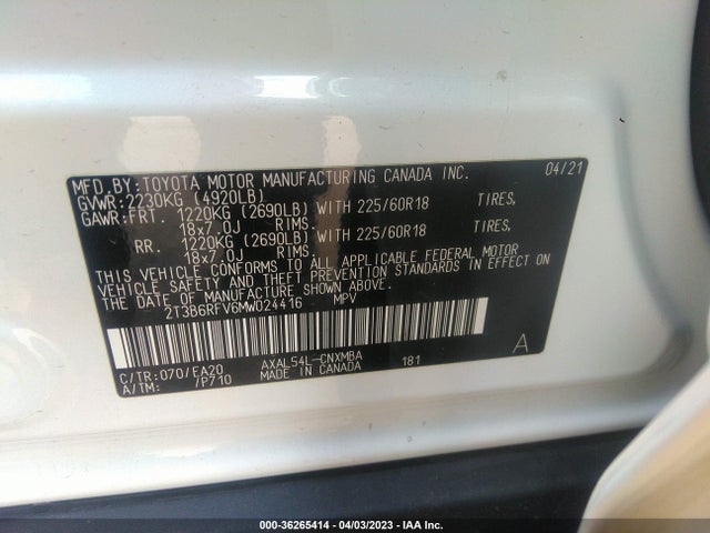 Toyota RAV4 HYBRID 2021 2T3B6RFV6MW024416 Image 11