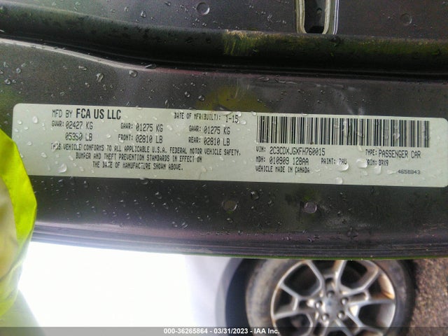 Dodge Charger Sxt 2015 2C3CDXJGXFH760015 Image 9